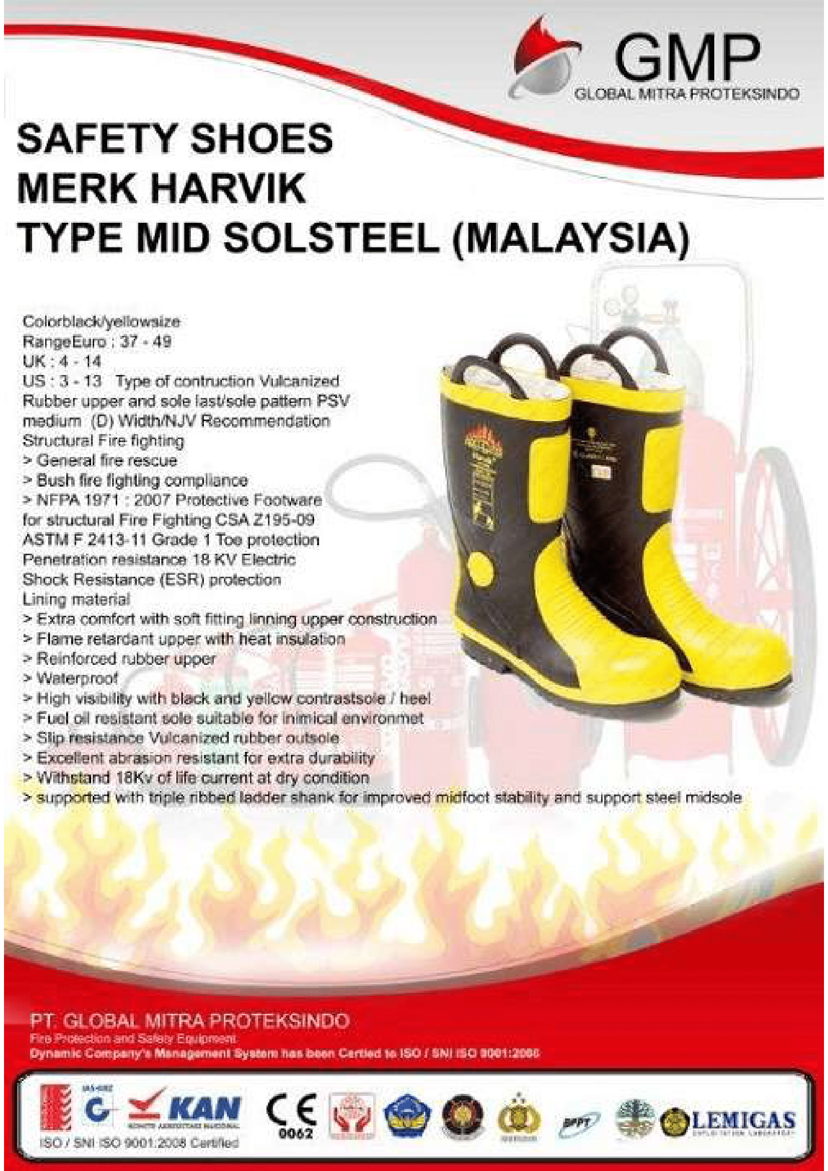 sepatu harvik pemadam kebakaran