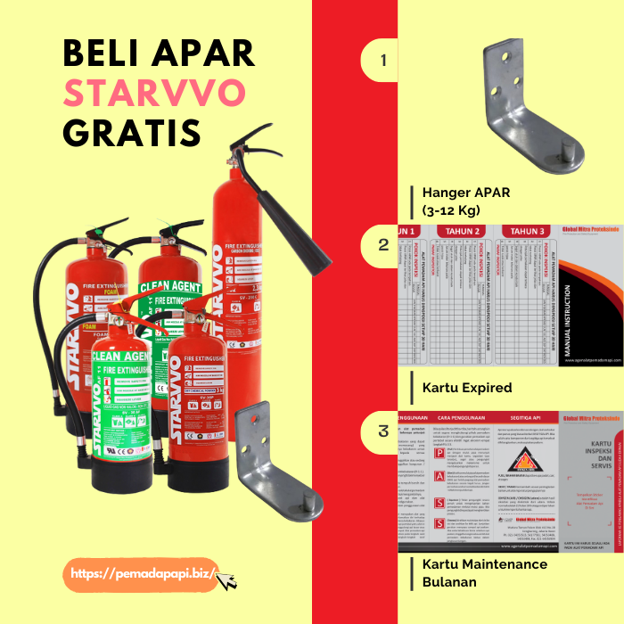 Beli APAR Gratis Hanger, Kartu Service, dan Kartu Expired